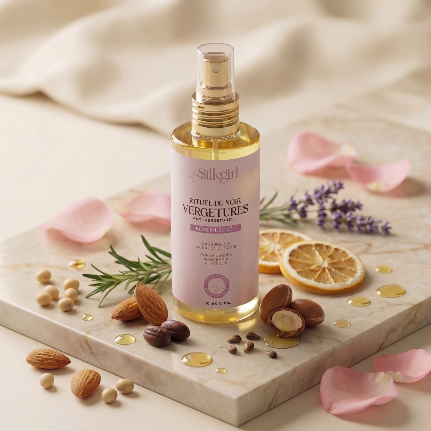Rituel Huile Anti Vergetures Rose Musquée