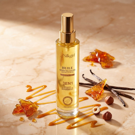 Huile Anti-Cellulite Naturelle -  Creme brûlée  | Hydratante  Raffermissante Minceur