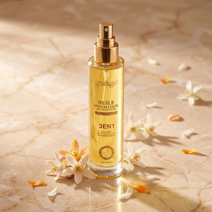 Huile Anti-Cellulite Naturelle - Fleur d'Oranger | Hydratante & Raffermissante