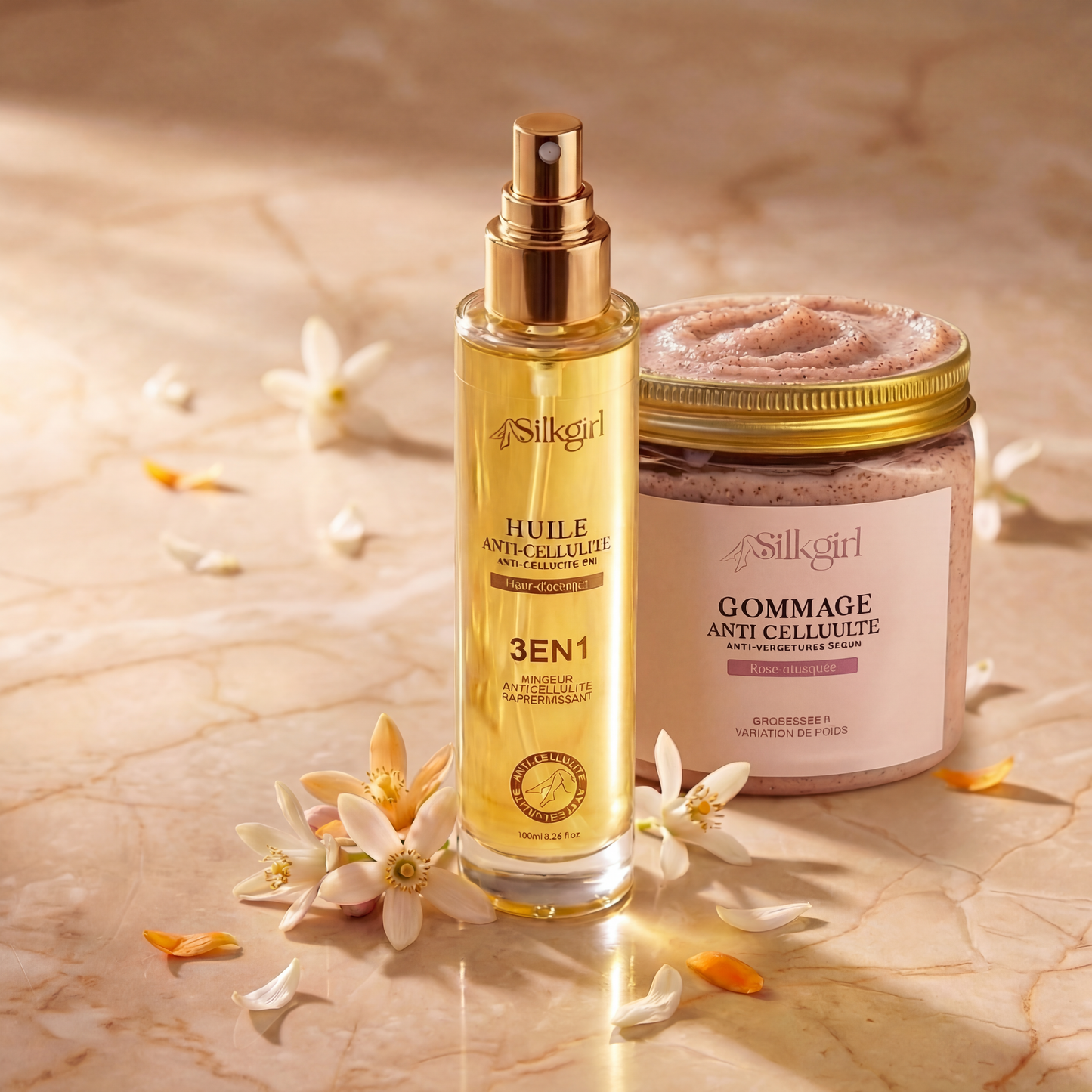 Pack Duo Silkgirl - Gommage anti Cellulite + Huile anti Cellulite